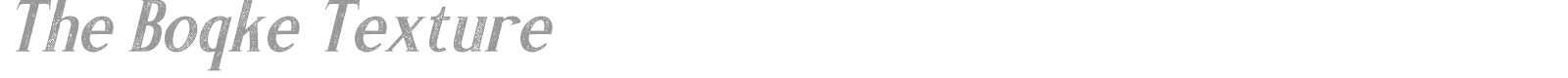 The Boqke font preview